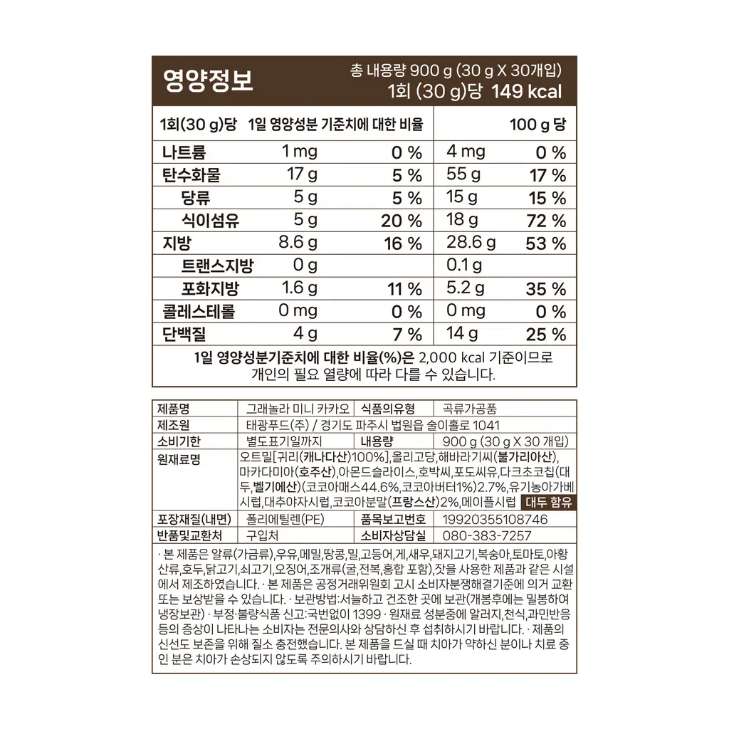 그래놀라하우스 그래놀라 미니 30개입 2종 상세페이지 7
