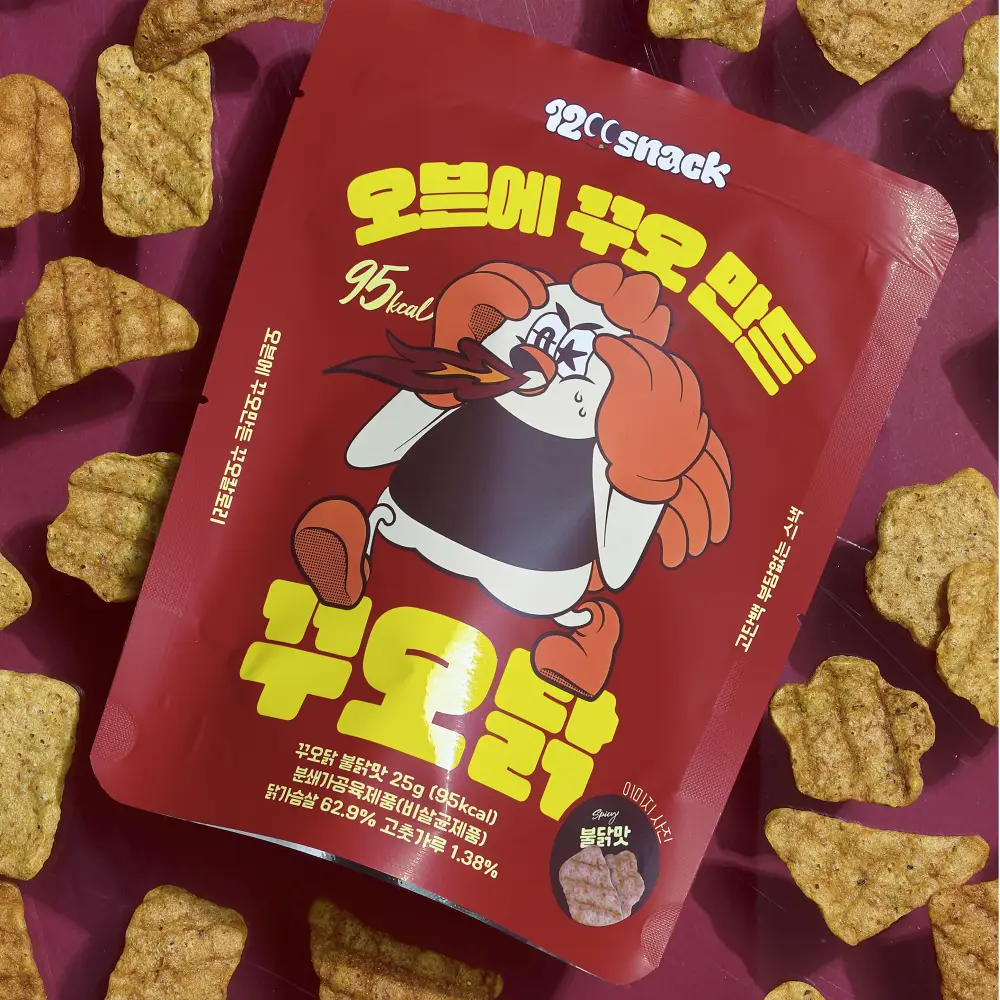꾸오닭 오븐에 꾸오 만든 꾸오닭 불닭맛 25g