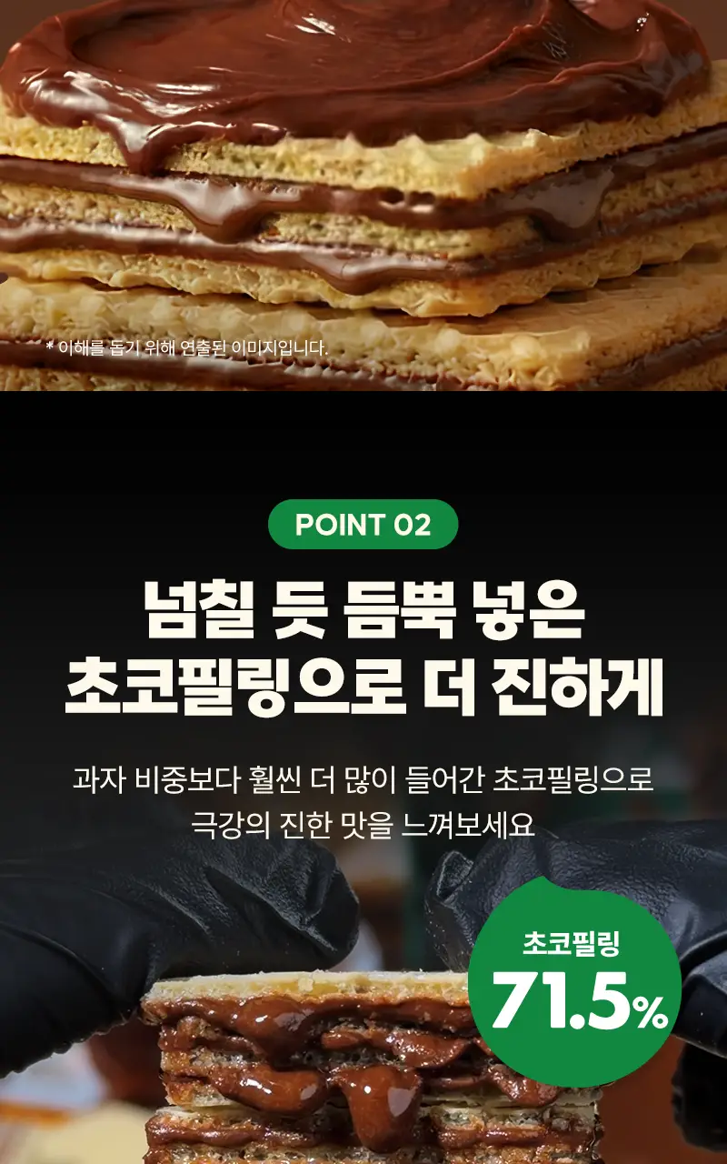 라라스윗 저당 딥크림 웨하스 헤이즐넛 초코 미니스 200g 상세페이지 3