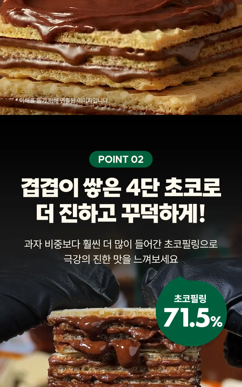 라라스윗 저당 딥크림 웨하스 헤이즐넛 초코바 26g 상세페이지 3