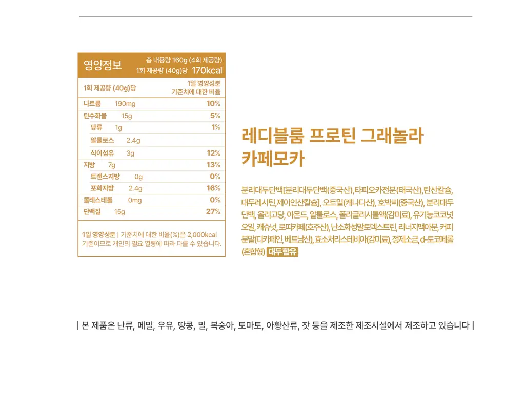 레디블룸 프로틴 그래놀라 (160g X 3개) 3종 택1 상세페이지 13