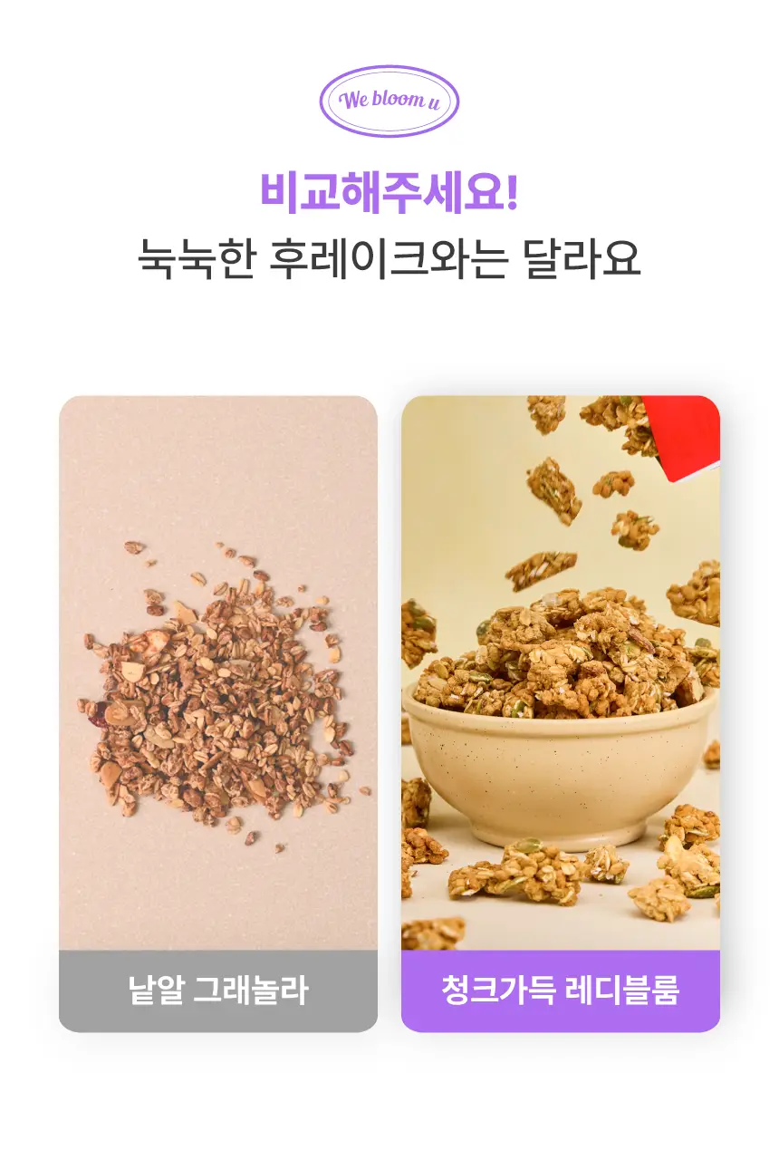 레디블룸 프로틴 그래놀라 160g 3종 택1 상세페이지 16