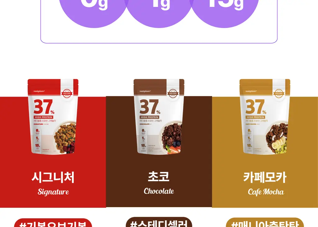 레디블룸 프로틴 그래놀라 160g 3종 택1 상세페이지 23