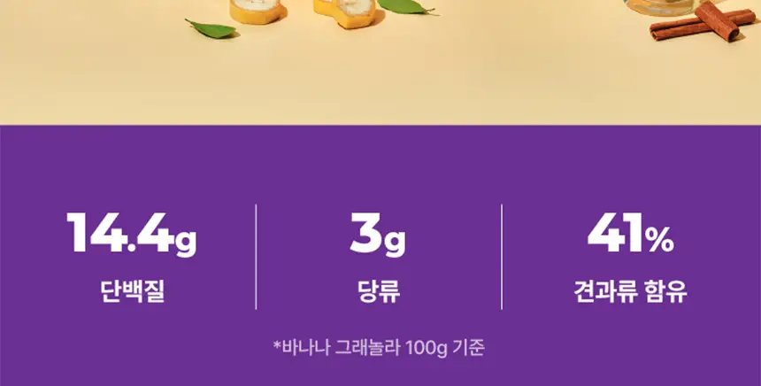 무화당 저당 프로틴 그래놀라 4종 택1(시나몬,바나나,무화과,카카오) 상세페이지 2