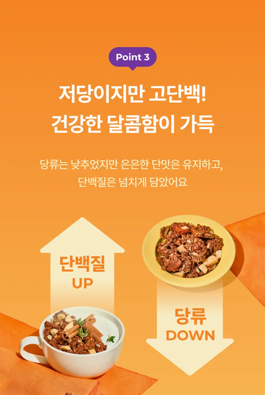 무화당 저당 프로틴 그래놀라 4종 택1(시나몬,바나나,무화과,카카오) 상세페이지 9