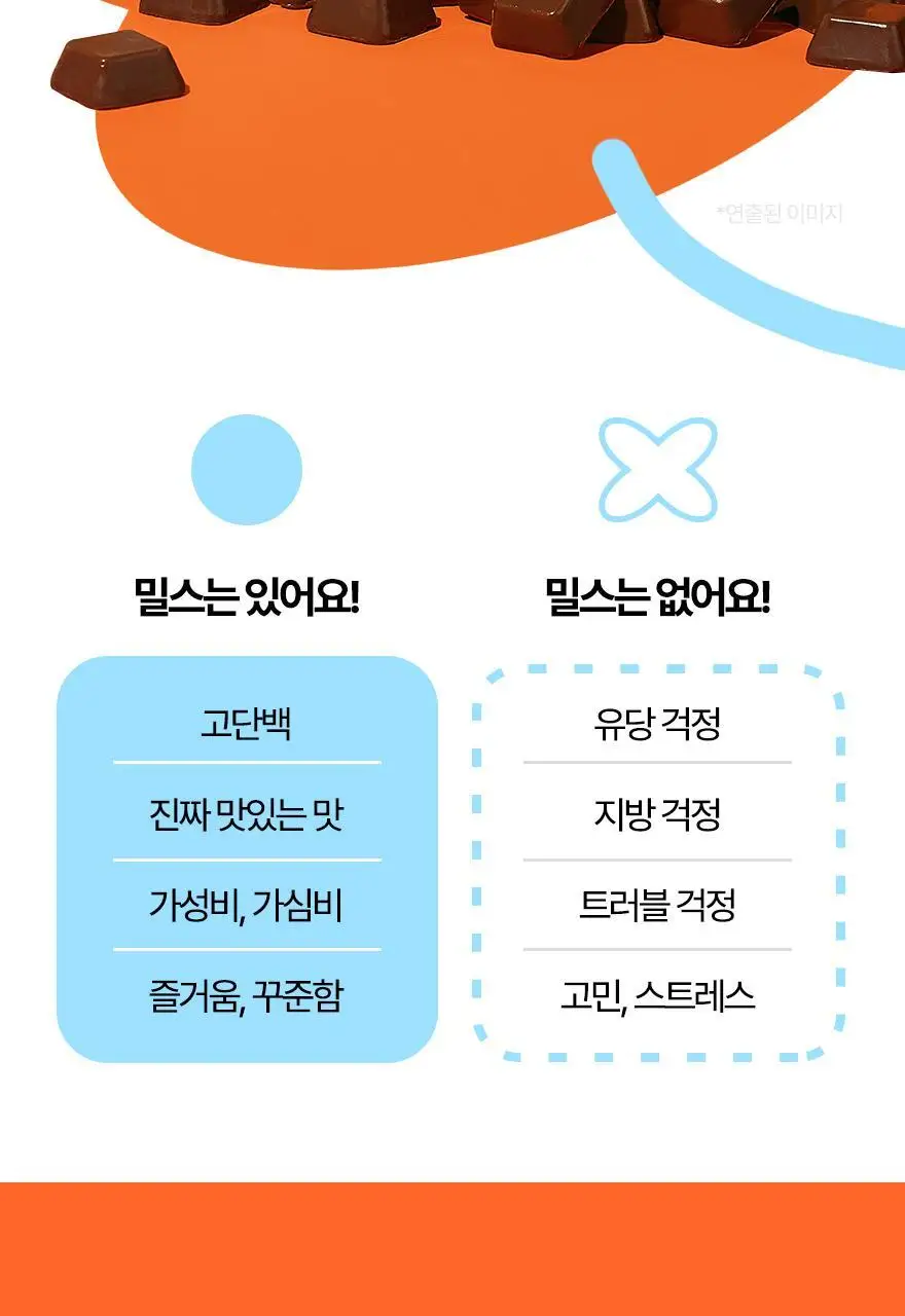 밀스 프로틴바 50g 8개입 2종 중 택1 상세페이지 8