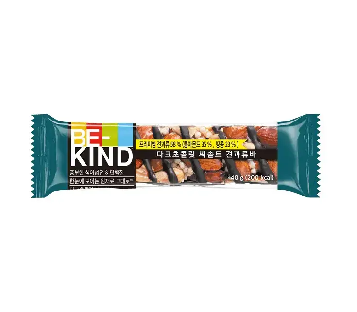비카인드 다크초콜릿 씨솔트 견과류바 40g