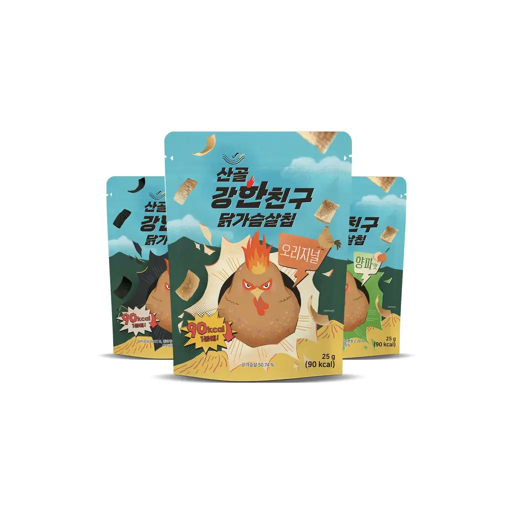 산골이유식 산골 강한친구 닭가슴살칩 3종 택1