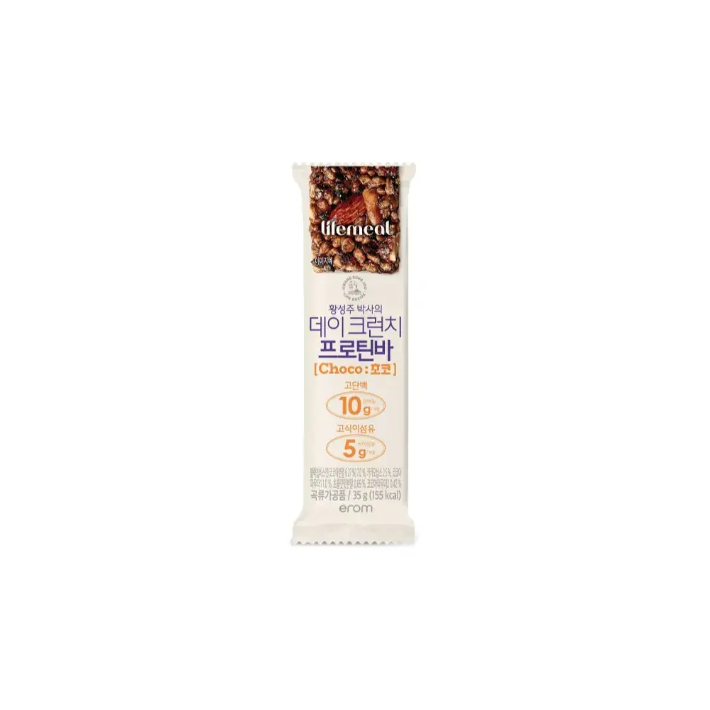 이롬생식 황성주 박사의 데이크런치 프로틴바 35g 초코