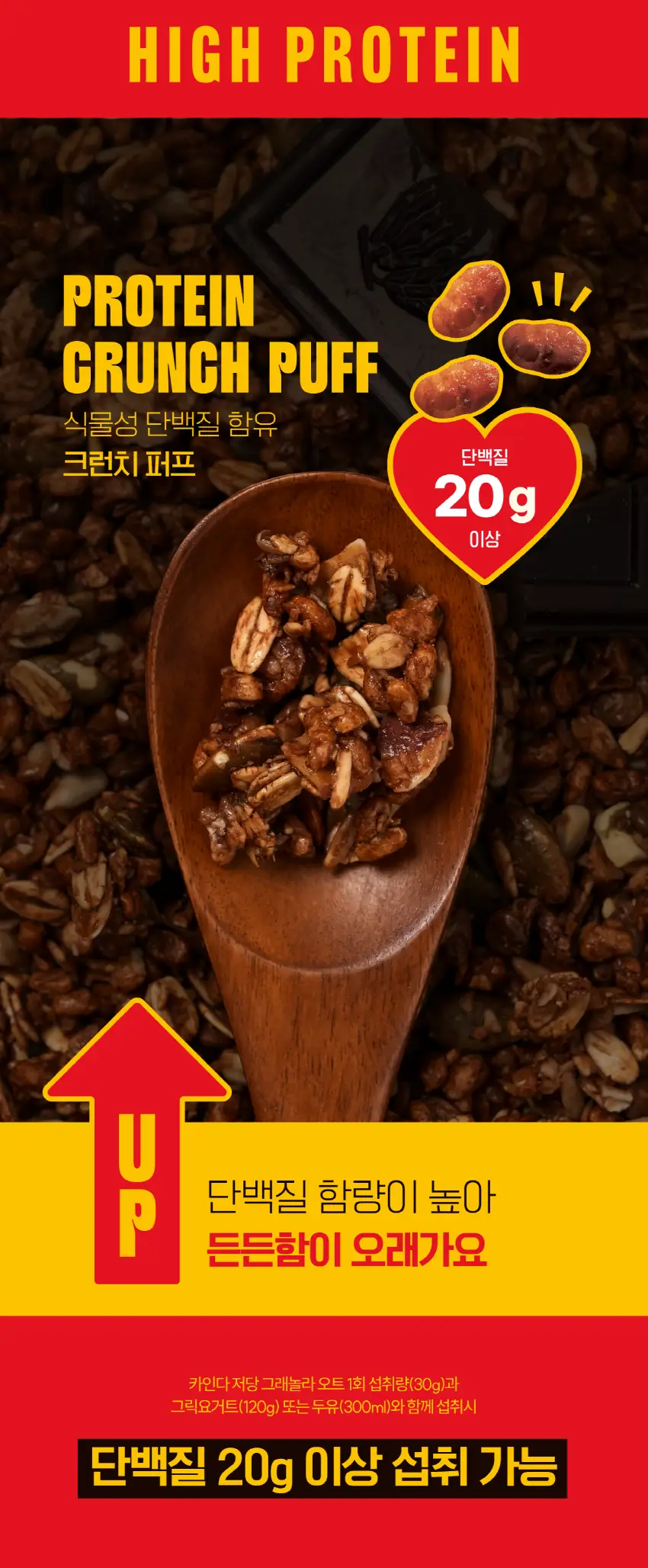 카인다바이트 저당 프로틴 그래놀라 200g 2종 택1 상세페이지 6
