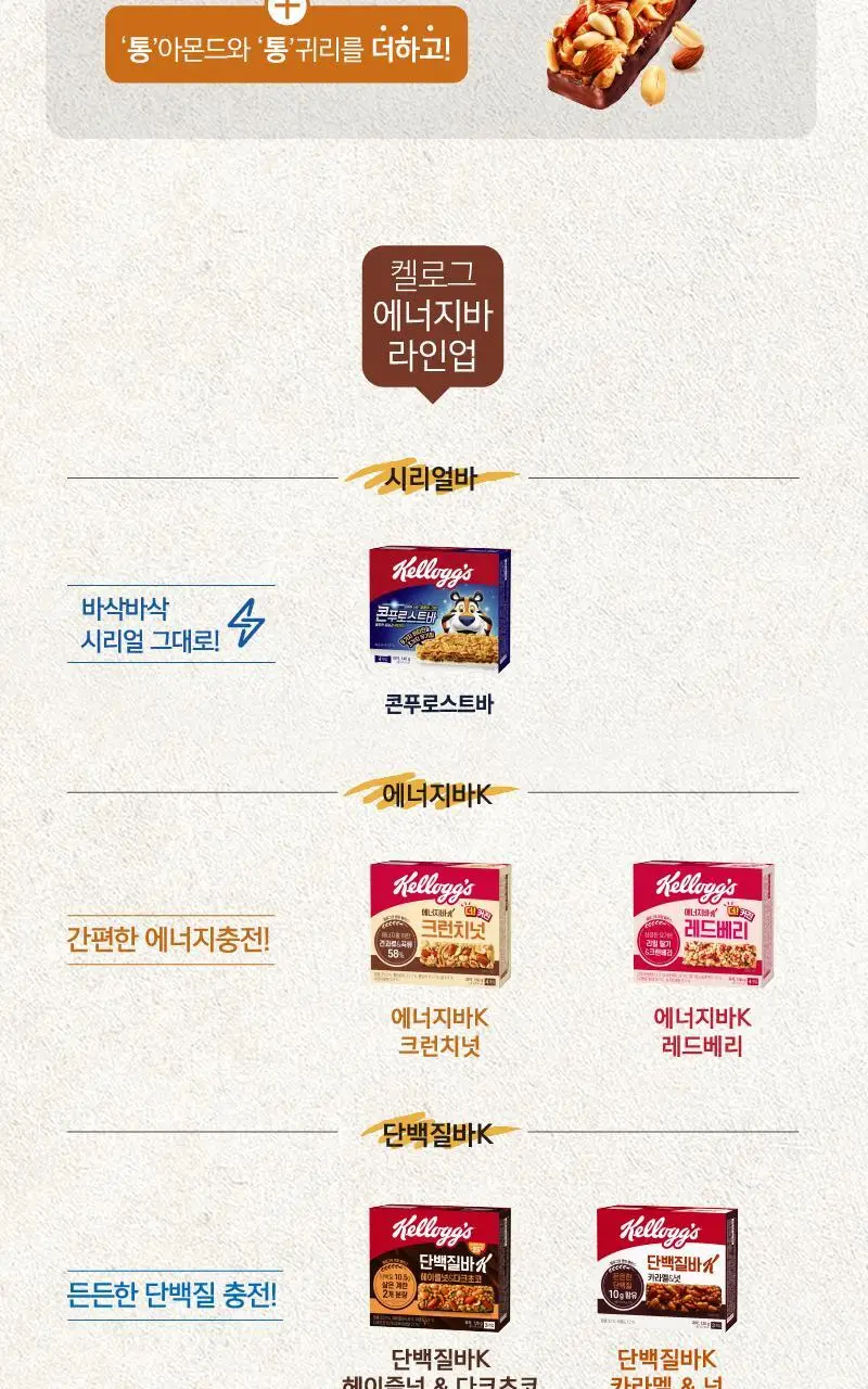 켈로그 에너지바K 40g 크런치넛 상세페이지 3