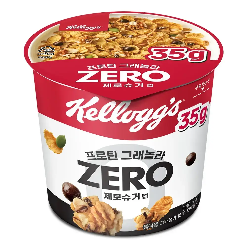 켈로그 제로슈거 컵시리얼 35g 프로틴그래놀라