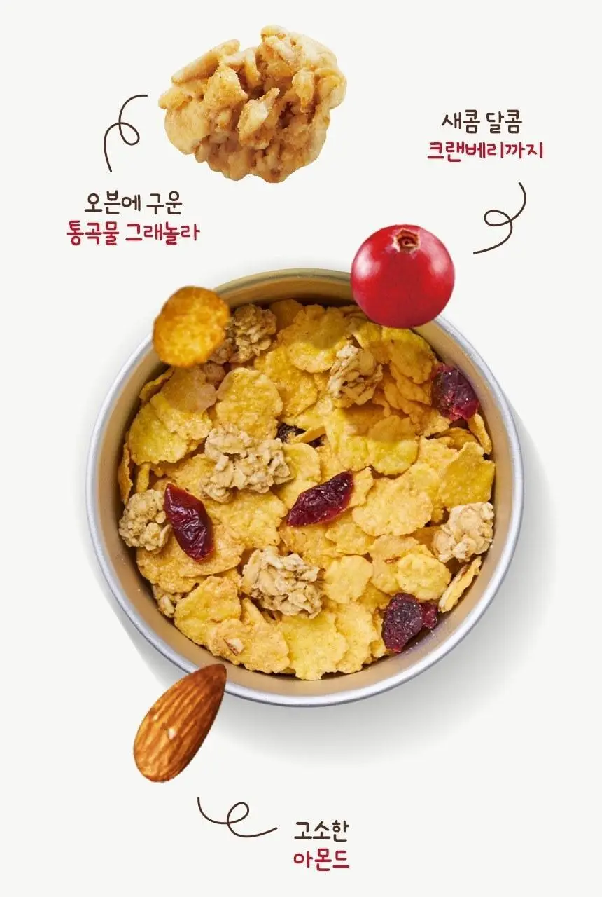 포스트 그래놀라 크랜베리아몬드 컵 37G 상세페이지 3