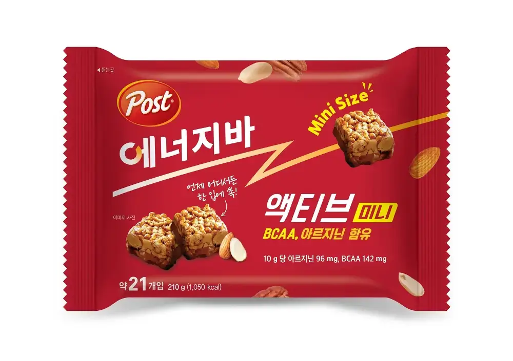 포스트 에너지바 액티브 미니 210g (21입)