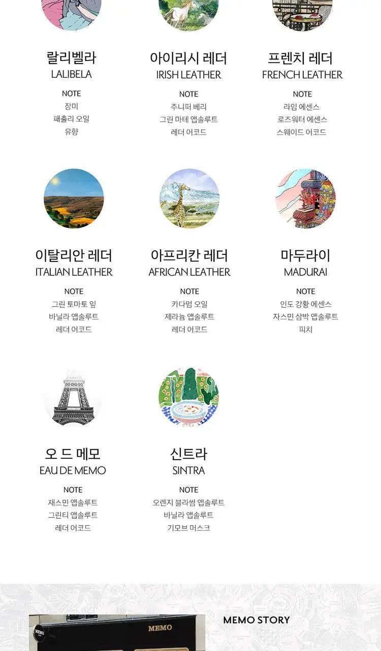 메모 오드퍼퓸 리필 3종 10ml 상세페이지 5