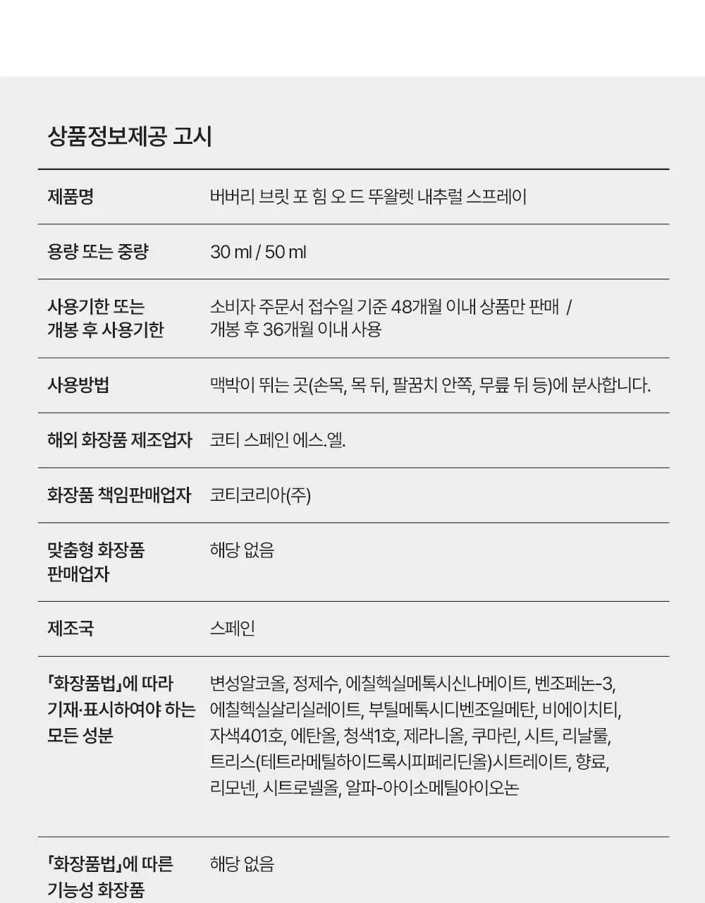 버버리 브릿 포 힘 EDT 30ml/50ml 상세페이지 9