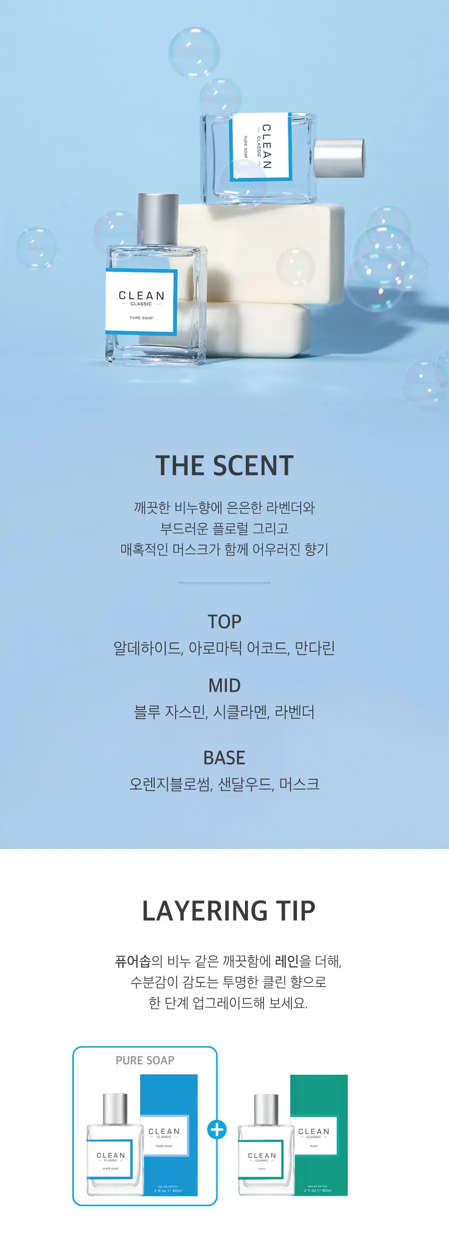 클린 퓨어솝 EDP 30ml/60ml 2종 중 택1 상세페이지 2