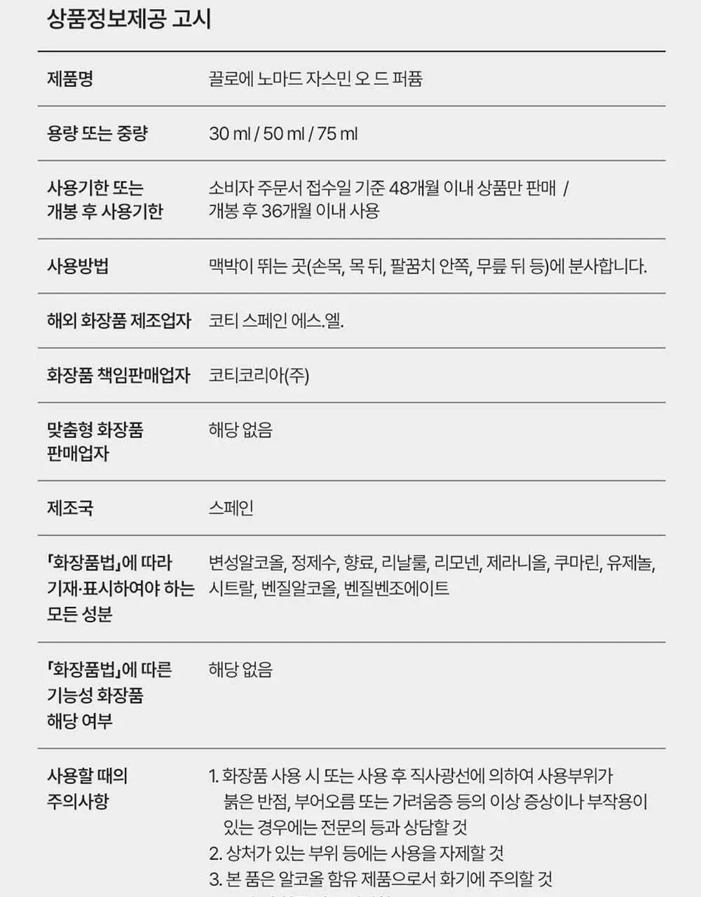 끌로에 노마드 자스민 나츄렐 EDP 30ml/50ml 상세페이지 11