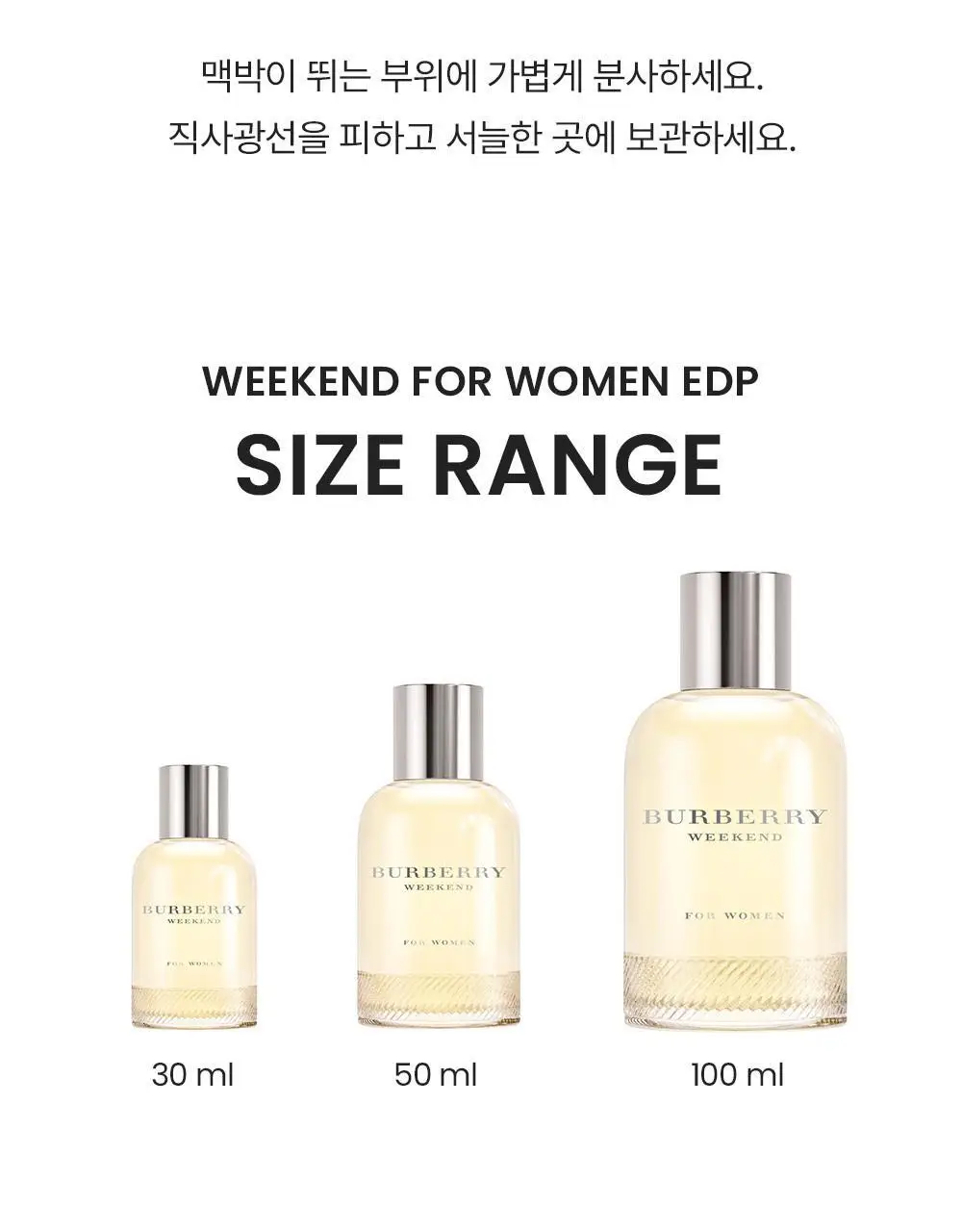 버버리 위크엔드 우먼 EDP 30ml/100ml 2종 택1 상세페이지 7