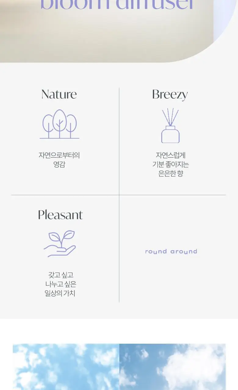 라운드어라운드 블룸 디퓨저 300ml 2종 상세페이지 4
