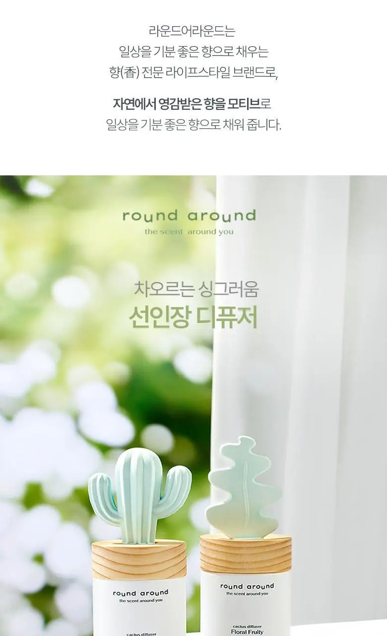 라운드어라운드 선인장 디퓨저 2종 택1 상세페이지 2