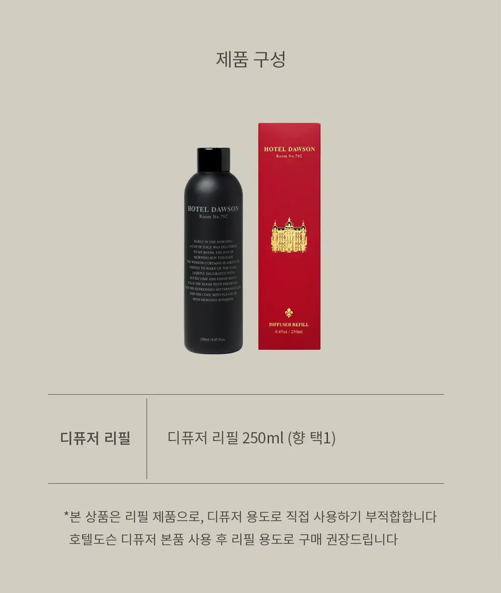 호텔도슨 디퓨저리필 250ml 3종 택1 상세페이지 6