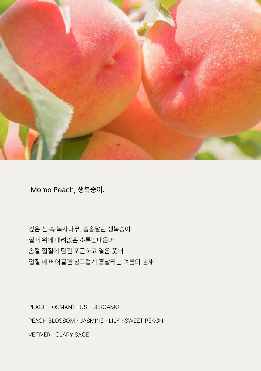 든향 룸앤패브릭 스프레이 생복숭아 80ml 상세페이지 3