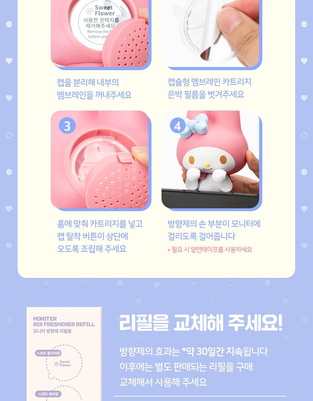 로이체 산리오 모니터 방향제 리필액 8ml * 2개입(스위트플라워,스위트베리) 상세페이지 27