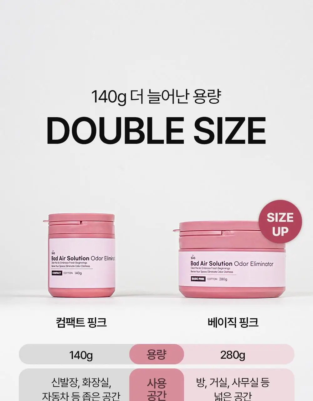 바스 탈취제 베이직 핑크 280g 코튼향 상세페이지 7