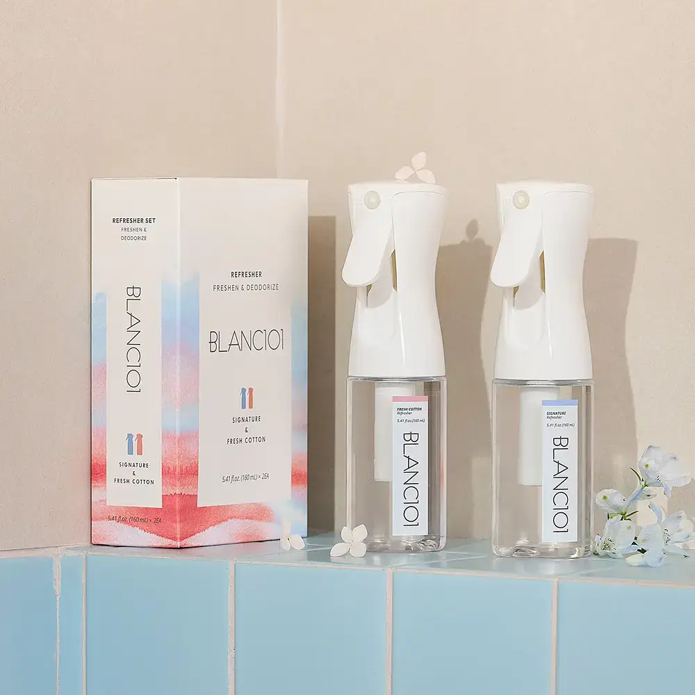 블랑101 섬유탈취제 룸스프레이 리프레셔 2개 세트 (시그니처+프레시코튼 향) 160ml*2