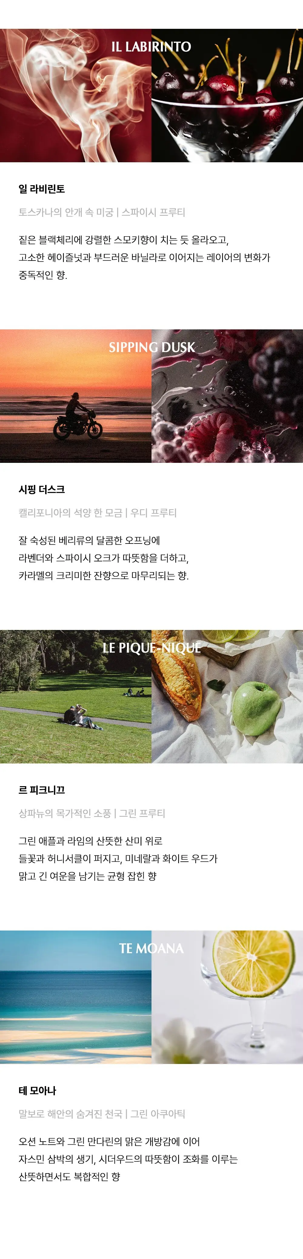 빈느와 디캔팅 룸스프레이 50ml 택 1 테모아나/르 피크니끄/시핑 더스크/일 라비린토 상세페이지 3