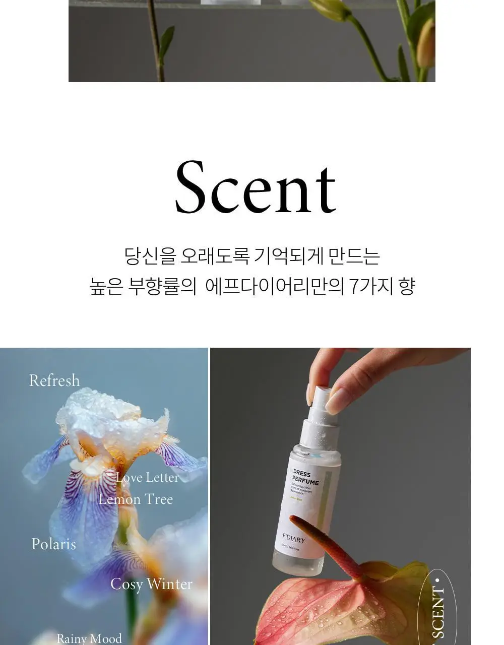 에프다이어리 드레스 퍼퓸 50ml 7종 택1 상세페이지 16