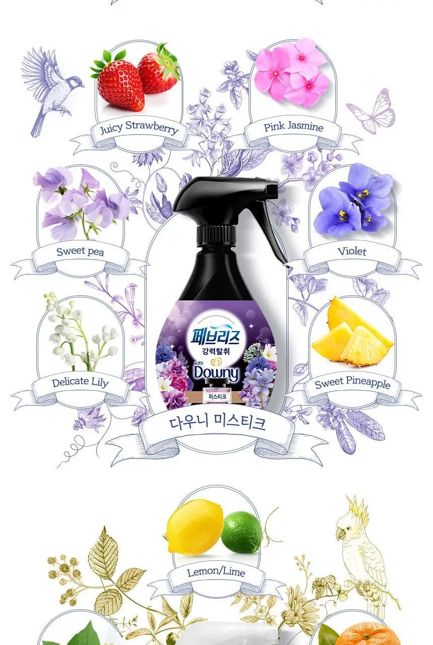 페브리즈 섬유탈취제 다우니향 370ml 상세페이지 8