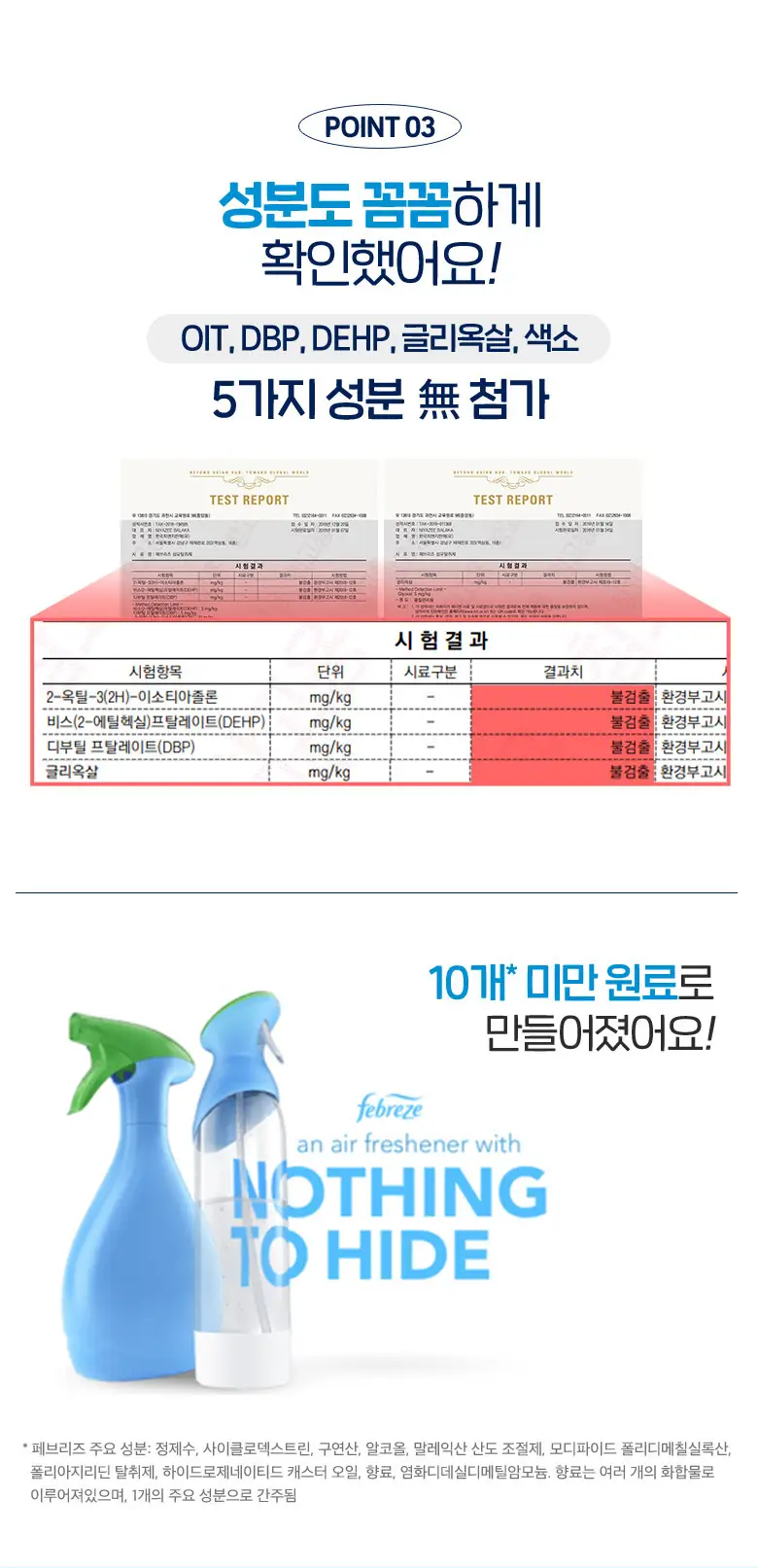페브리즈 섬유탈취제 상쾌한 향 370ml 상세페이지 6