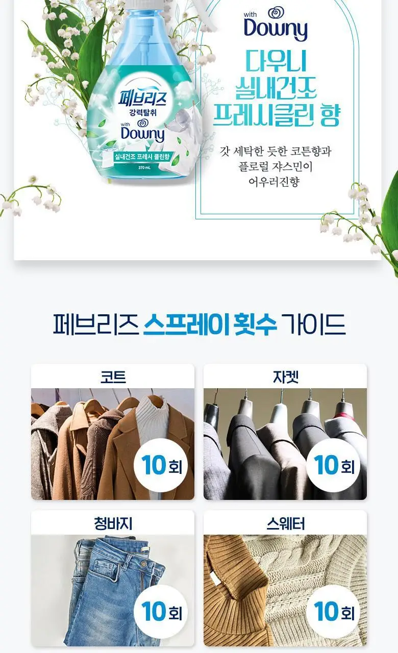 페브리즈 섬유탈취제 용기형 370ml 7종 택 1 상세페이지 11