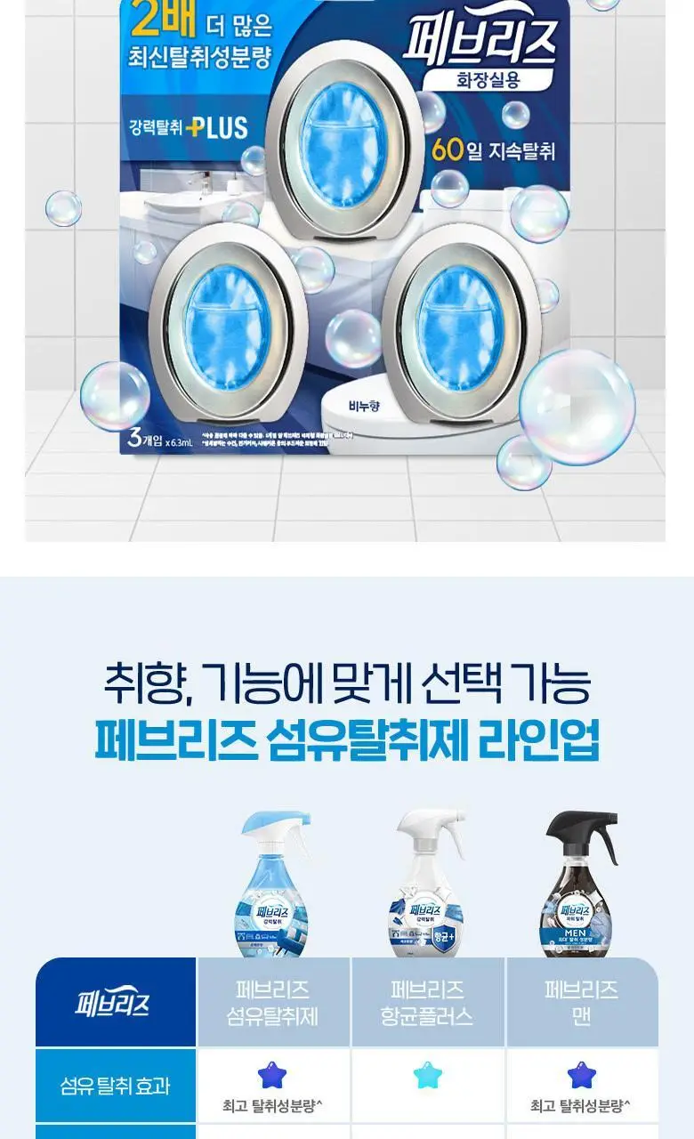 페브리즈 섬유탈취제 용기형 370ml 7종 택 1 상세페이지 13