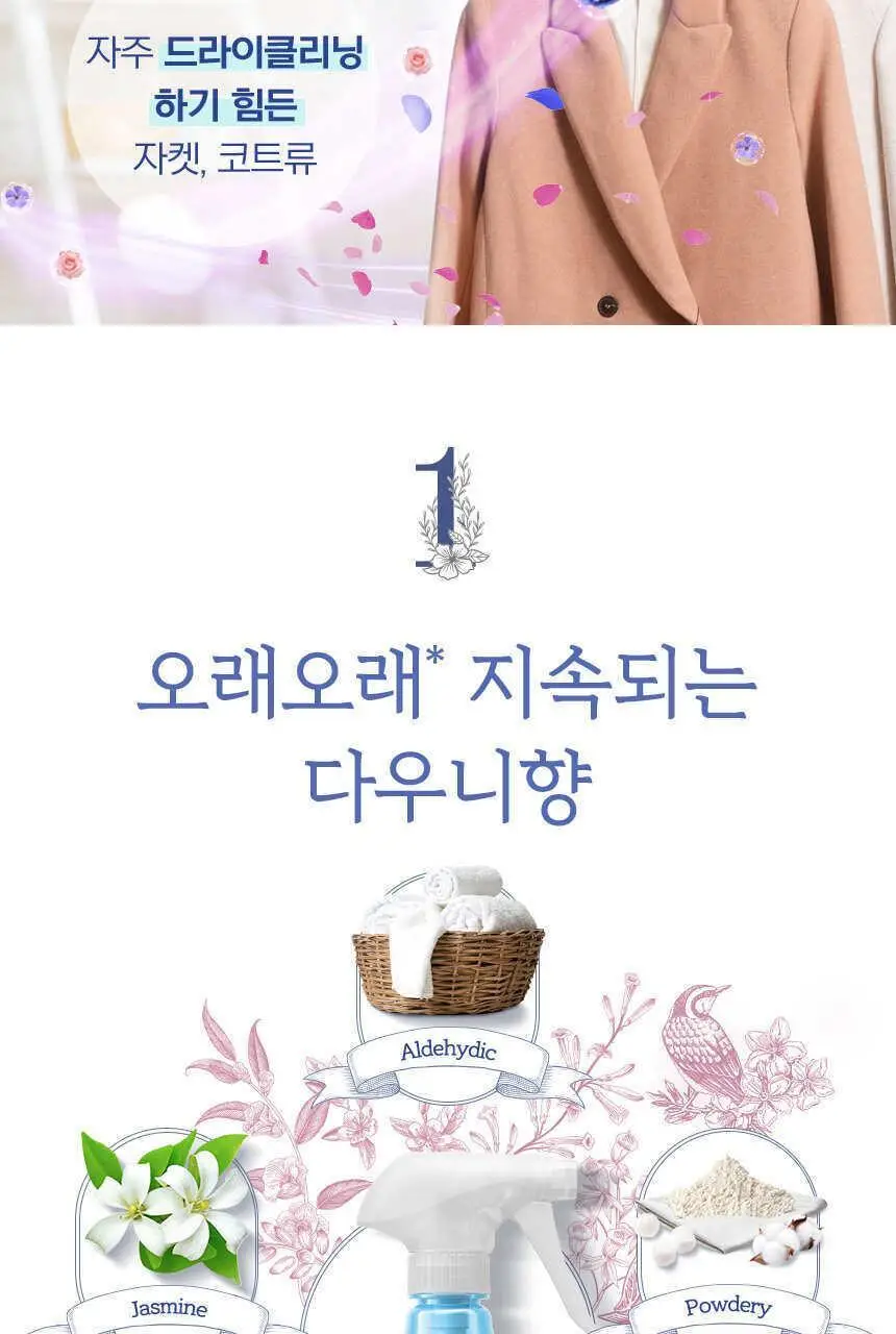 페브리즈 섬유탈취제 370ML 3종 택1 (다우니향/실내건조 프레시클린향/미스티크향) 상세페이지 6