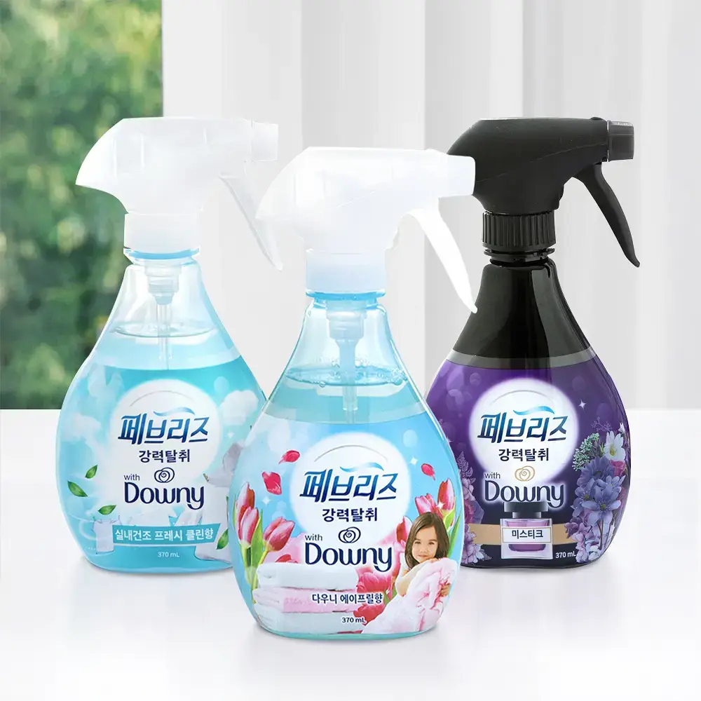 페브리즈 섬유탈취제 370ML 3종 택1 (다우니향/실내건조 프레시클린향/미스티크향)