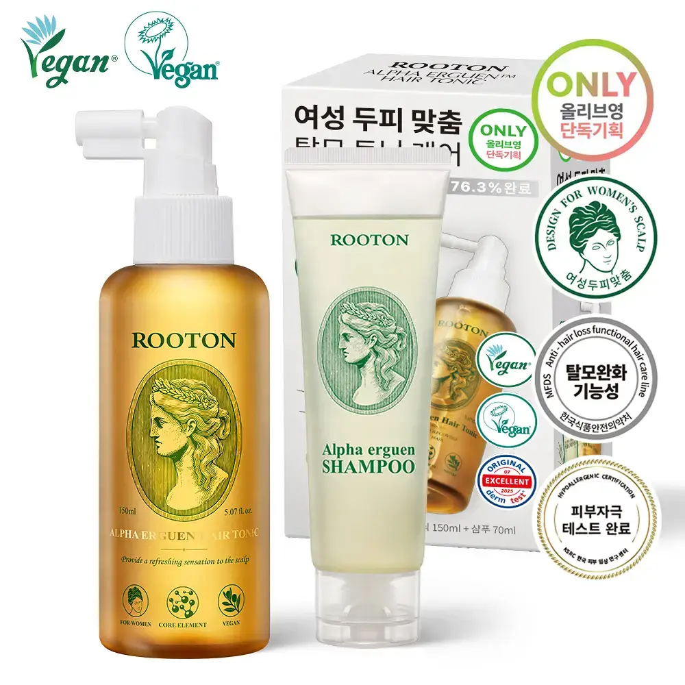 루톤 여성 두피용 알파에르겐 탈모 토닉150ml+샴푸70ml증정기획
