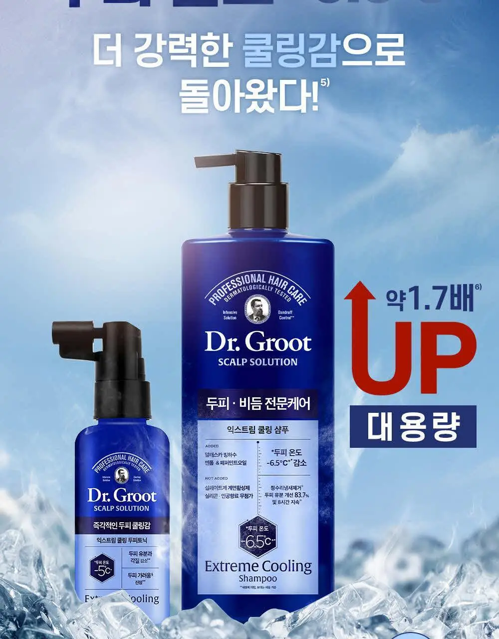 닥터그루트 스칼프솔루션 샴푸 700ml 4종택1 (쿨링샴푸) 상세페이지 2