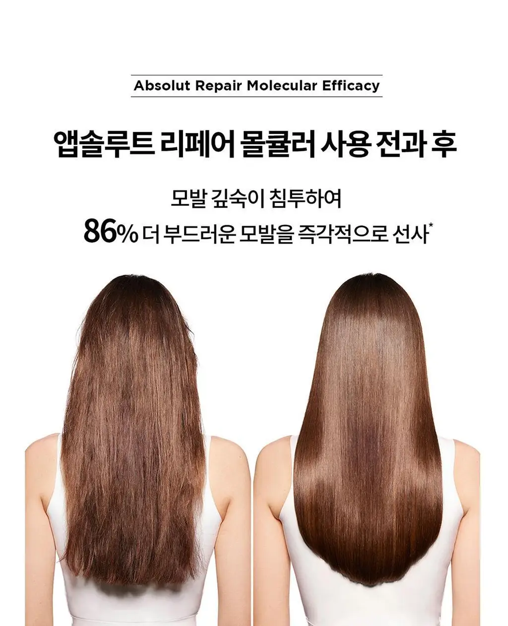 로레알프로페셔널 앱솔루트 리페어 몰큘러 디스커버리 2종 키트 (샴푸 100ml + 워터 트리트먼트 75ml) 상세페이지 6