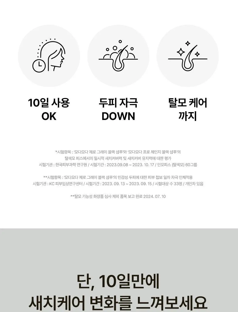 모다모다 제로그레이 블랙샴푸10 300g기획 (+10일 kit 증정) 상세페이지 8