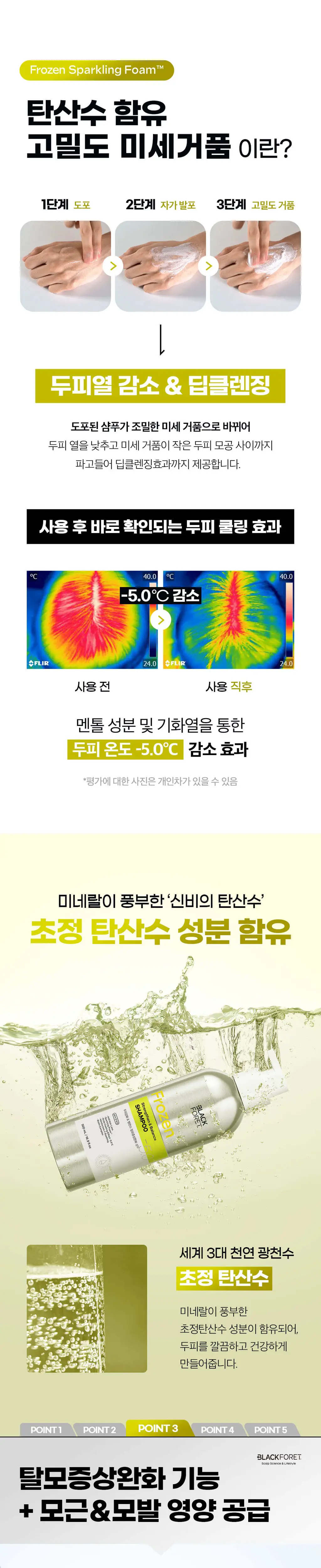 블랙포레 프로즌 두피강화&밸런스 탈모증상완화 샴푸 500ml 상세페이지 3