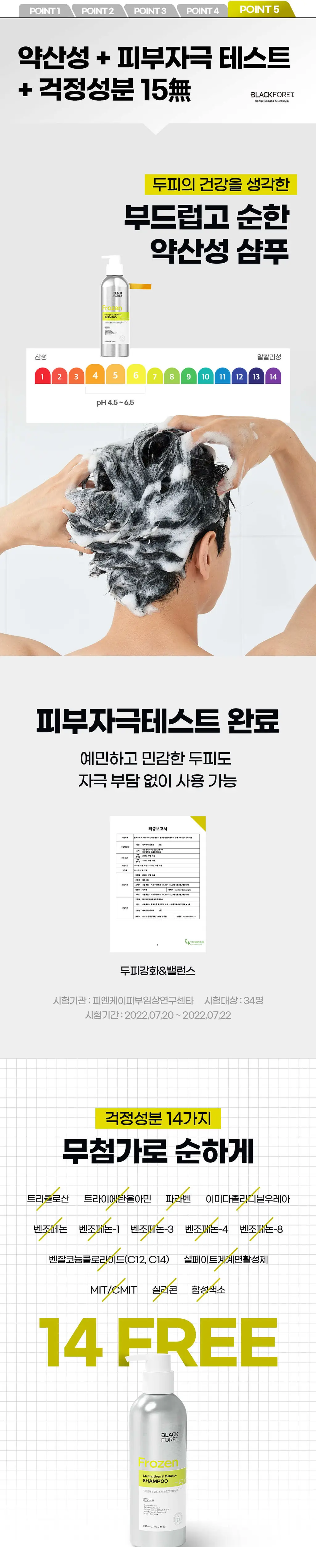 블랙포레 프로즌 두피강화&밸런스 탈모증상완화 샴푸 500ml 상세페이지 5