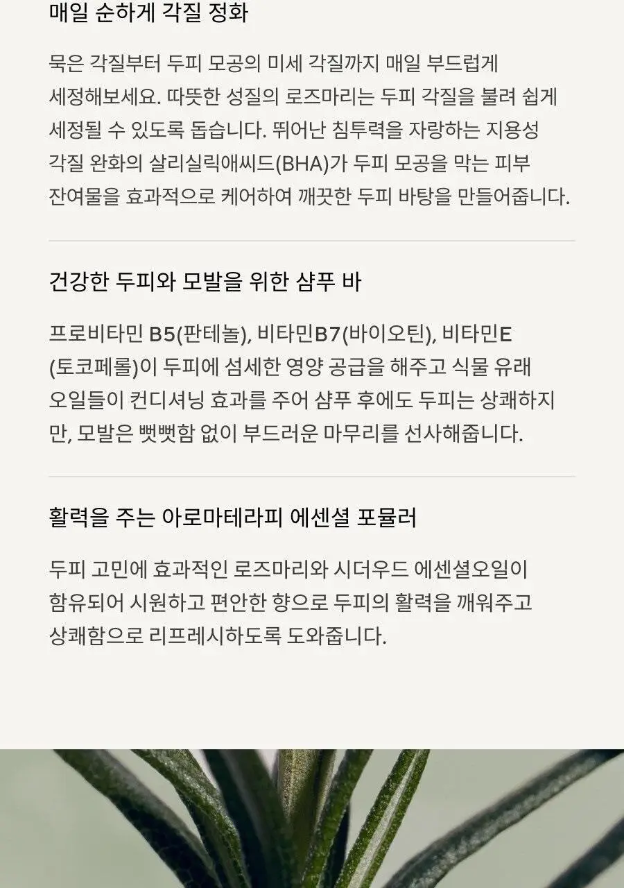 아로마티카 로즈마리 스칼프 스케일링 샴푸 바 130g 상세페이지 5