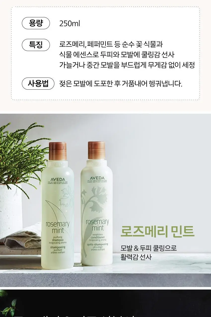 아베다 로즈메리 민트 퓨리파잉 샴푸 250ml 상세페이지 4
