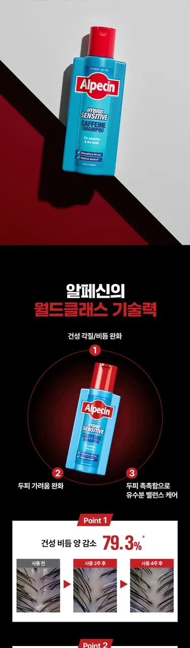 알페신 하이브리드 카페인 샴푸 375ml 기획세트 (+펌프증정) 상세페이지 2