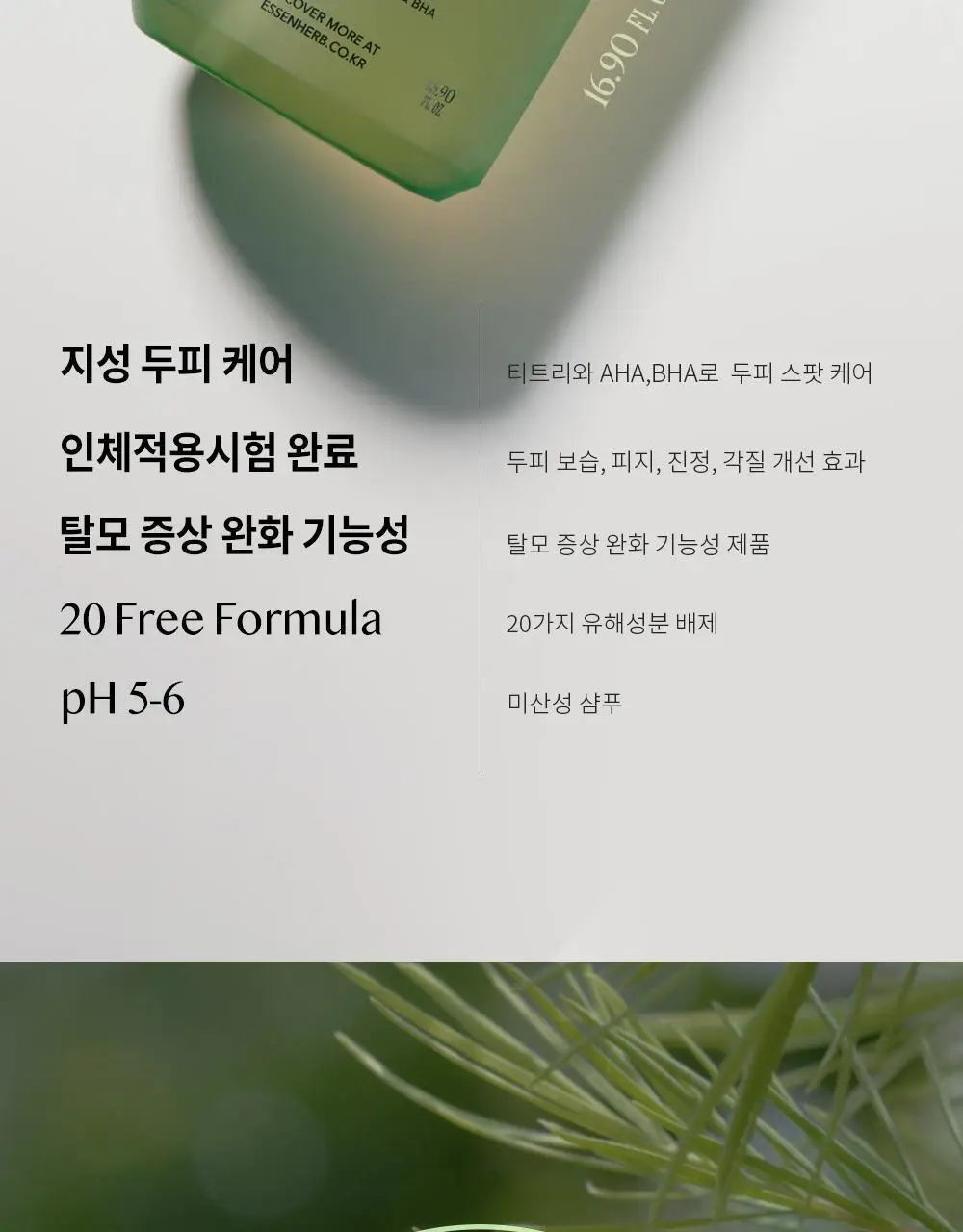 에센허브 티트리 딥클린 스칼프 샴푸 500ml 상세페이지 2