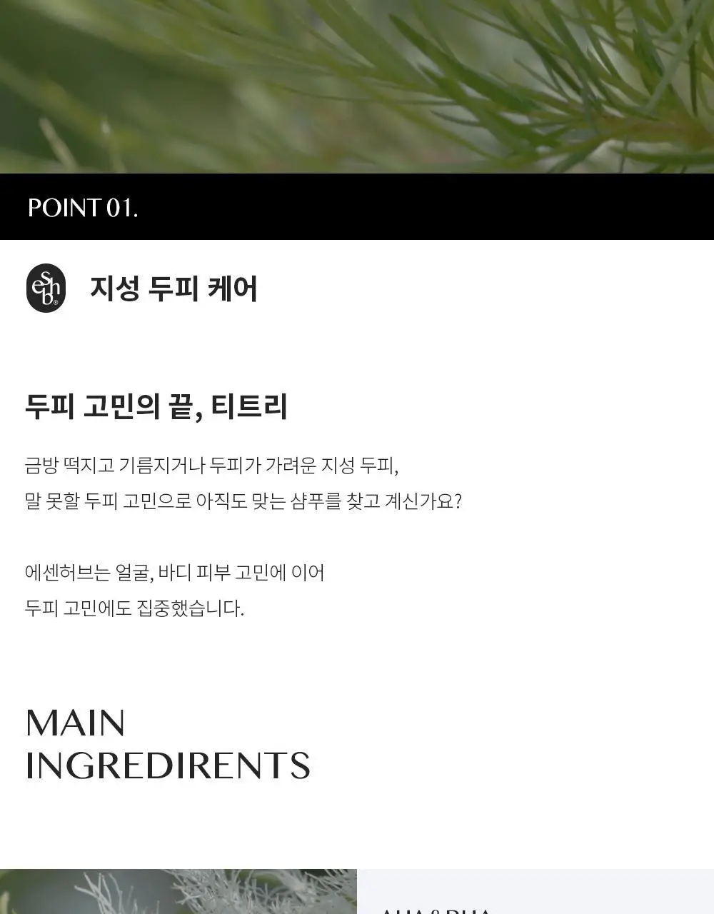 에센허브 티트리 딥클린 스칼프 샴푸 500ml 상세페이지 4