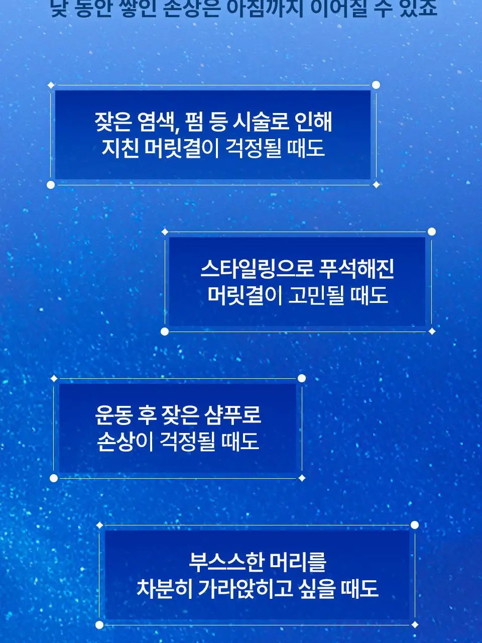 요루 나이트 리페어 샴푸/트리트먼트 440ml 4종 상세페이지 2
